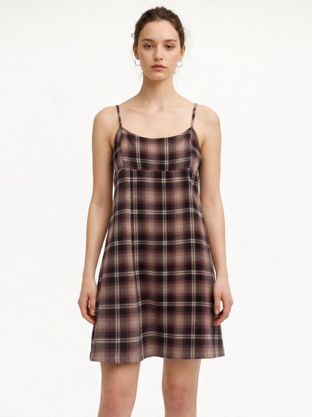 Aeropostale Plaid Scoop-Neck Slim Dress Size Small